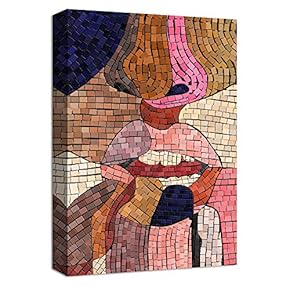 Canvas Wall Art Abstract Mosaic Collage Painting Artwork for Home Prints Framed - 12x18 inches