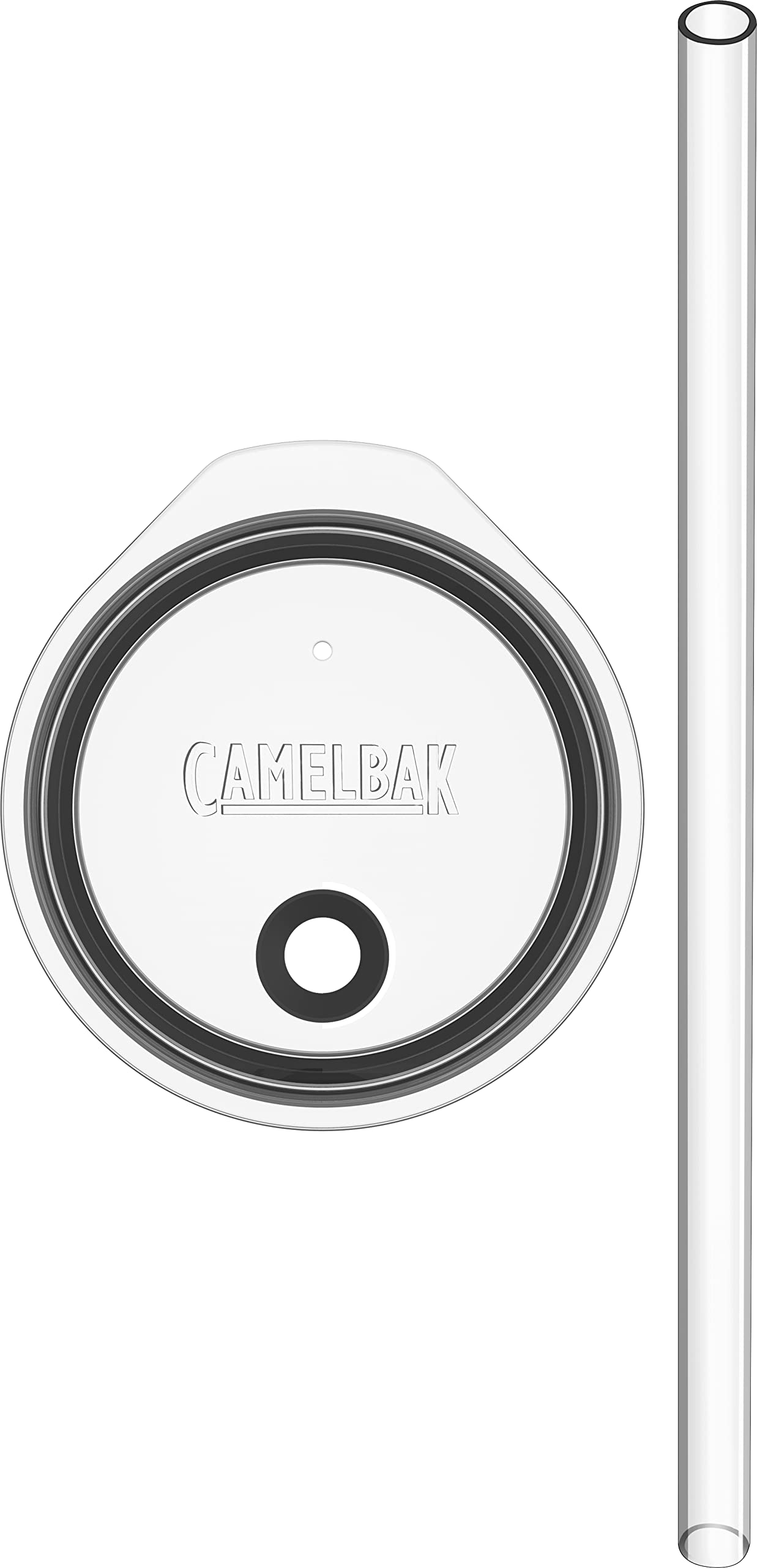 CAMELBAK Tumbler Lid Straw, Clear/Black, M
