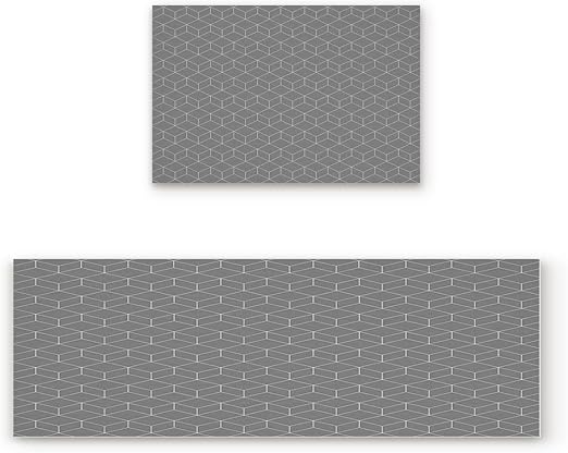 Amazon Com Lightrain Modern Geometric Squares Grey 2 Piece