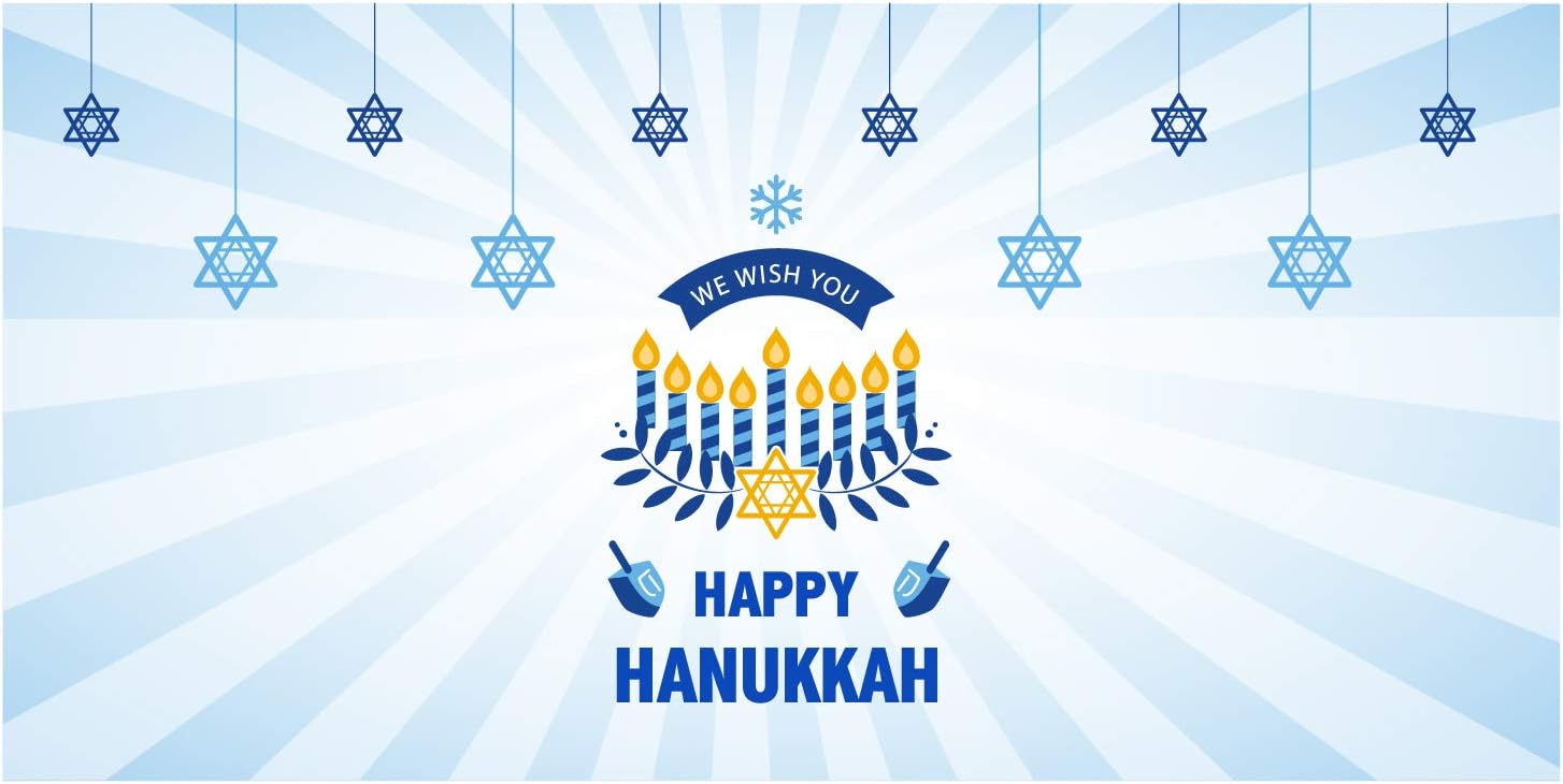 Amazon Com Banner Buzz Make It Visible We Wish You Happy Hanukkah
