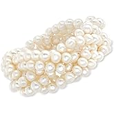 Ross-Simons 6-7mm Cultured Pearl Braided Stretch Bracelet