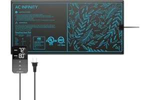 AC Infinity SUNCORE H3, Seedling Mat 10” x 20.75” with Digital Thermostat Controller for Exact Temperature Levels, Waterproof Heating Pad for Indoor Gardening, Hydroponics, Germination, Cloning