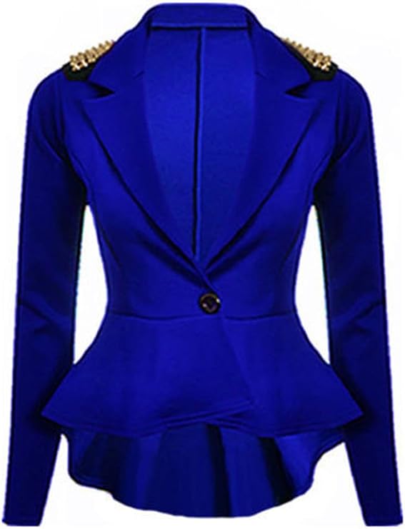Funky Fashion Damen Blazer mit Spitzen, Schößchen, Rüschen, lange Ärmel ...