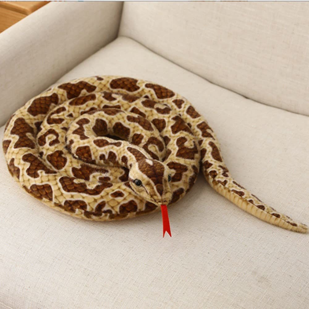 OUKEYI 79Inch /200cm Giant Snake Plush Toy, Stuffed Animal Snake Pillow Doll Toy for Home, Halloween Decorations
