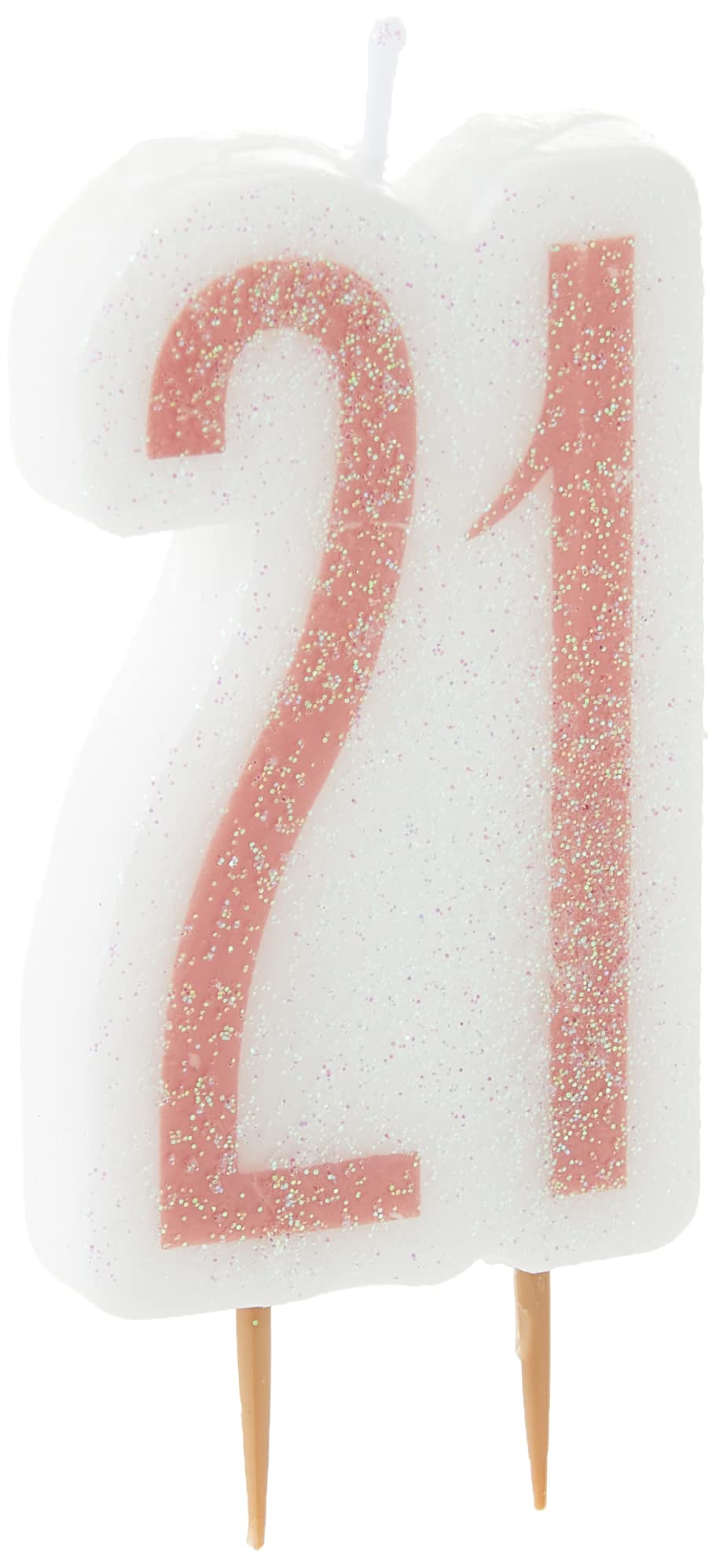 Unique 84983 Number Birthday Candle | Rosegold | 1 Pc, Rose Gold, Age 21