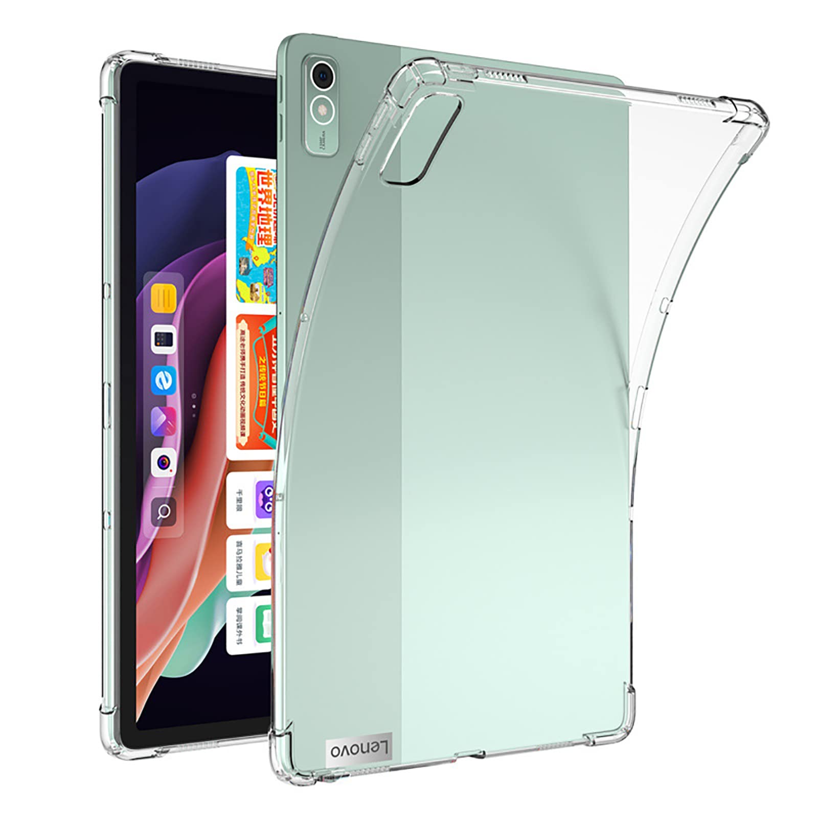 GMUJIAO Case Compatible with Lenovo Tab P11 Gen 2 11.5 inch,Silicone Soft Skin TPU Shockproof Lightweight Protective Cover-Transparent