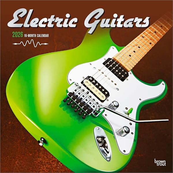 Vintage Guitars | 2026 12 x 24 Inch (Hanging) Monthly Square Wall