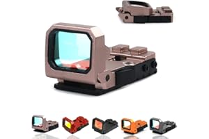 CHENGCHUANG Flip Up Red Dot Compact Flip Reflex Sight Red Dot Compact RMR Flip for Mounts and Slides for Outdoor Hunting with Heightened Base for Rifle Pistol Handgun