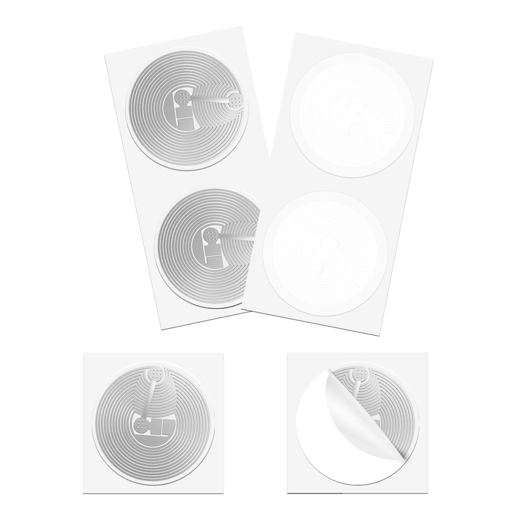 SANPOPO 10pcs NFC Tags NTAG215,White Programmable NFC tag Rewritable NFC （25mm）, 504 Bytes Memory, for Android iPhone and All NFC Enabled Device — image 1