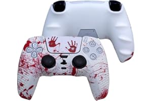 IVYUEEN Anti-Slip Printing Protective Skin for PlayStation 5 PS5 Controller Graffiti Blood Silicone Case for DualSense Wireless Controller with Touch Pad Sticker Accessories