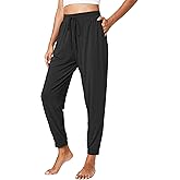 LazyCozy Bamboo Viscose Jogger Pajama Pants for Women Soft Lightweight Knit Sleep Pants with Pockets