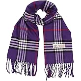 TZ Promise Tartan Plaid Cashmere Feel Classic Soft Luxurious Winter Scarf For Men Women