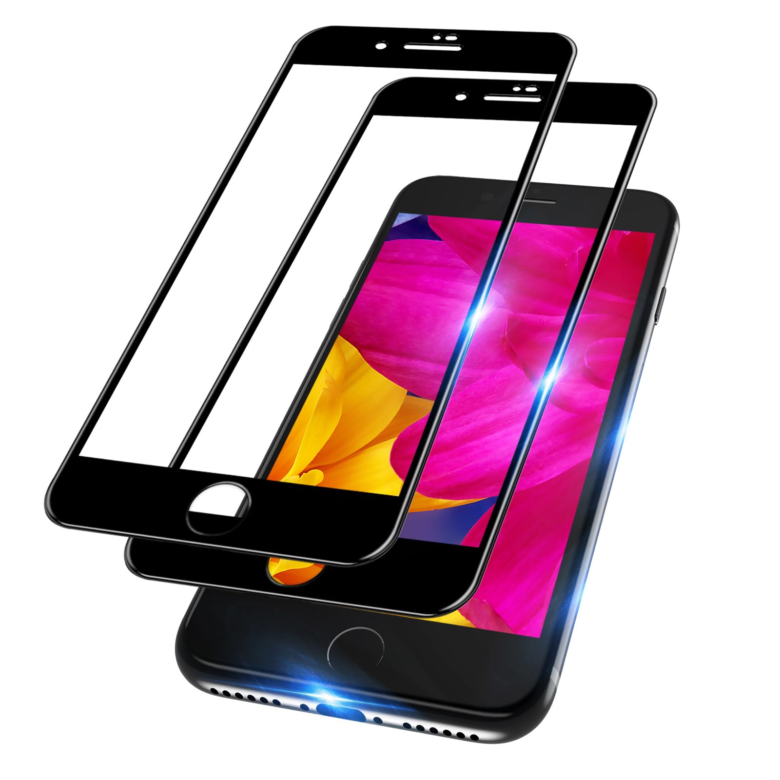 Buy [Set of 2] Compatible iPhone 8 Plus Glass Film Full Protection for