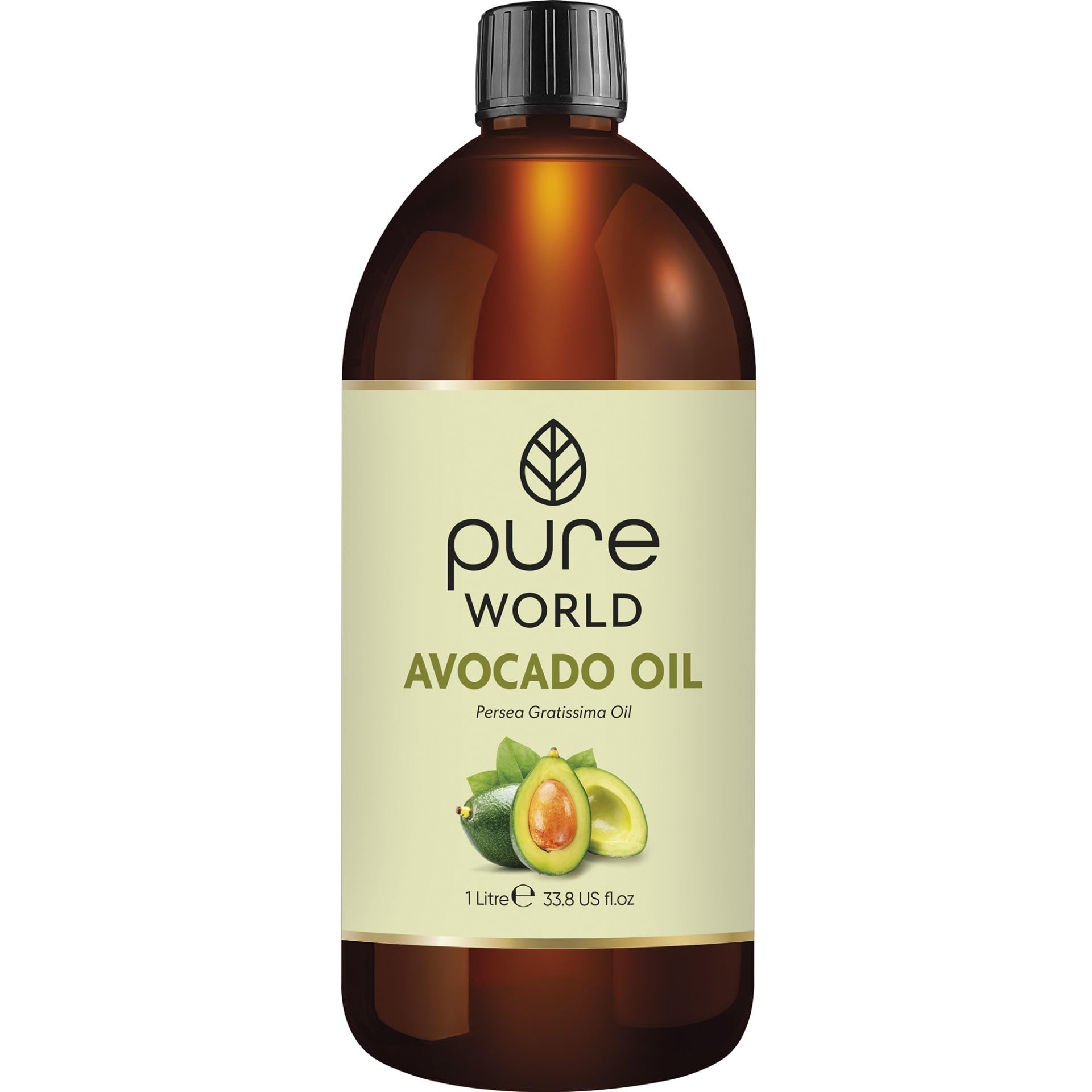 Pure World Avocado Oil 1000ml 100% Pure and Natural Cold Pressed Premium Quality Avocado Oil Skin, Edible