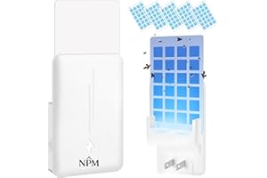 Indoor Fruit Fly Trap Indoor with UV Light & Night Light, Noiseless Plug-in Insect Catcher for Fruit Flies, Gnats, Moths & Mo