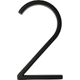 Distinctions 844712 Black Upgraded 5" Floating House Number 2, 5-Inch
