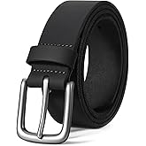 VATAN Men
s Genuine Leather Casual Every Day Jeans Belts, Handmade Men Leather Belt with Gift Box