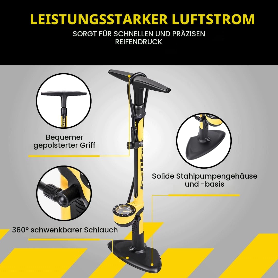 Topeak Joe Blow Sport III Standpumpe, Gelb 6