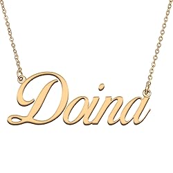HUAN XUN Customized Custom Simple Any Name Necklace