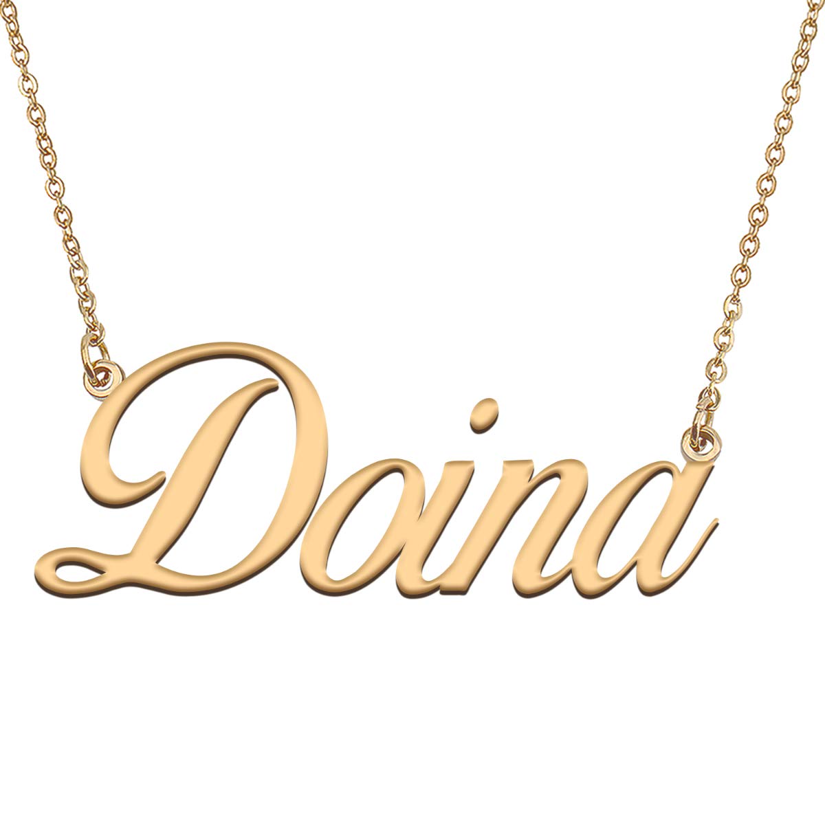 HUAN XUN Customized Custom Simple Any Name Necklace
