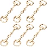 DSCMLIS 6 PCS Medium Horse Bit Buckle, D Ring Gold Snaffle Bit Buckles | Create Exquisite Equestrian Jewelry Pieces for Equestrian Enthusiasts and Jewelry Designers