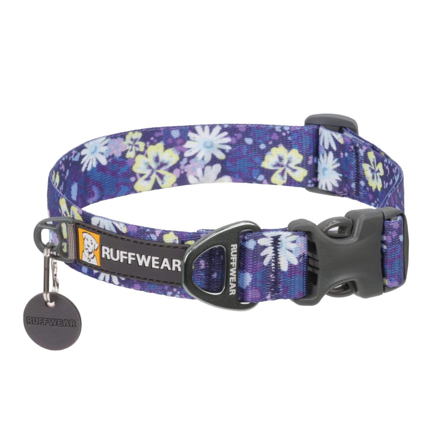 Ruffwear Front Range Small Dog Collar, Pet Dog Collar with Aluminum V-ring Dog Lead Attachment, Comfortable & Strong with Side Buckle & Webbing for Dog Walking, Size S (28-36cm), Wildflower