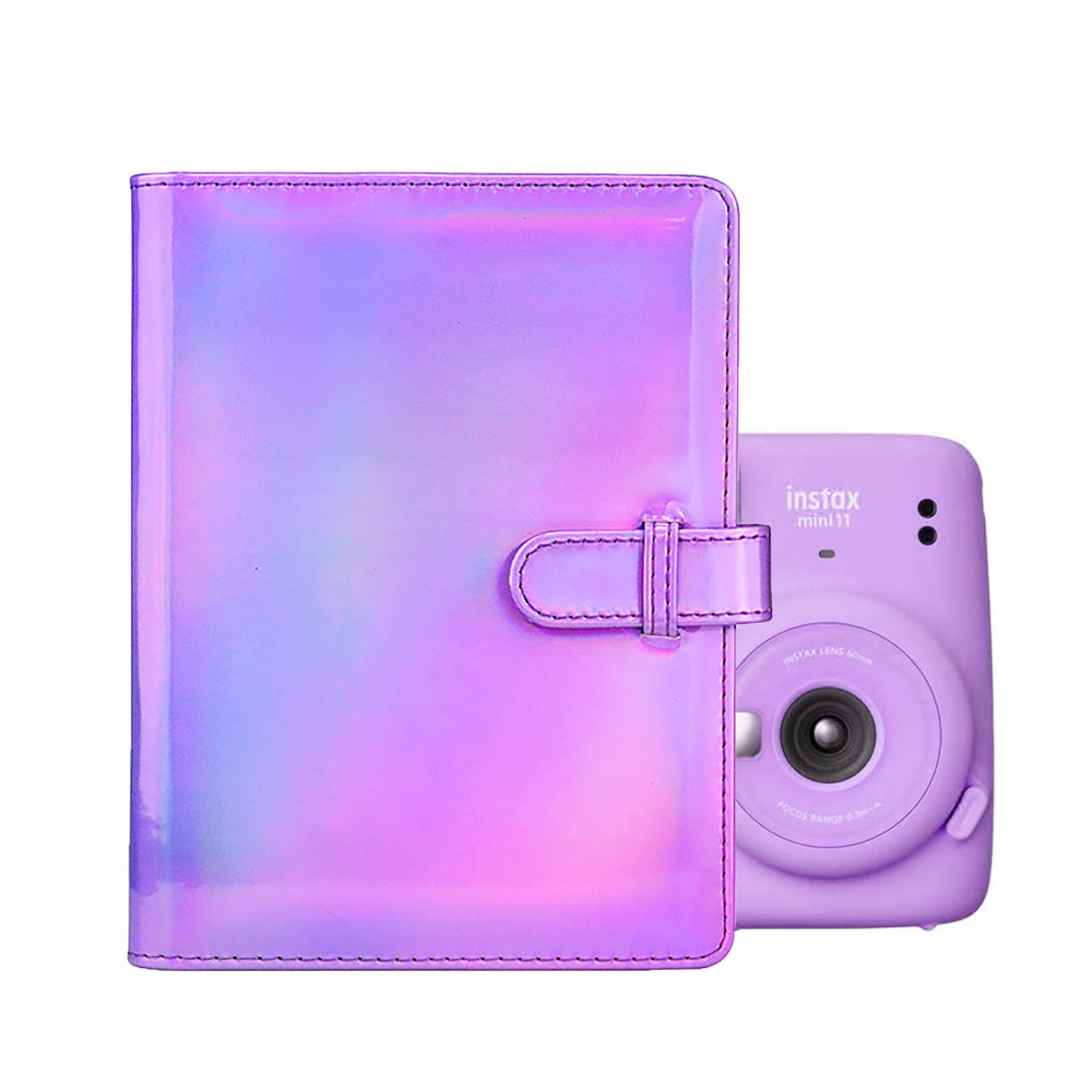 MUZIRI KINOKOO 128 Pockets Photo Album for 3-inch Film Fuji Instax Mini EVO/Mini 12/11/9/8/7+/25/90 Camera Photo Digital Photography Photo Book Colorful Purple