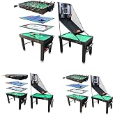 KICK Minotaur 48" 5-in-1 Multi-Game Table | Foosball, Billiards/Pool, Glide Hockey, Table Tennis &amp; Basketball