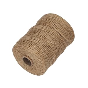 Vivifying 2.32mm 6Ply Jute Twine, 328 Feet Natural Thick Brown Twine for Garden, Gifts, Crafts