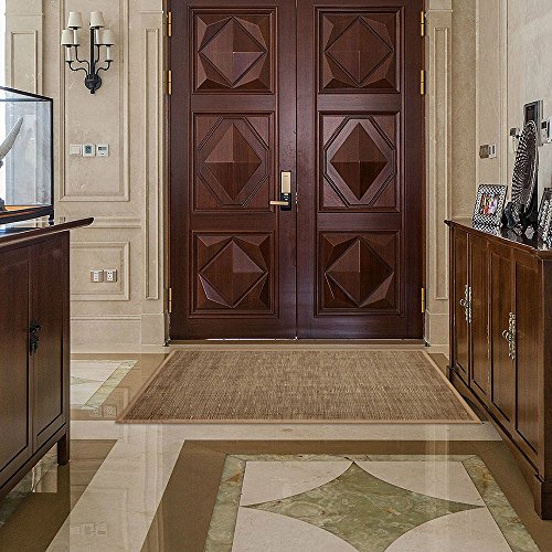 Topotdor Indoor and Outdoor Door Mat Rug Rectangular Non-Slip 18-Inch By 30-Inch Beige,gold - Thumbnail 7