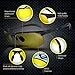 BLUPOND Night Driving Glasses - Semi Polarized Yellow Tint HD Vision Anti Glare Lens - Unbreakable Metal Frame with Car Clip Holder - Knight Visor (BlackCase)