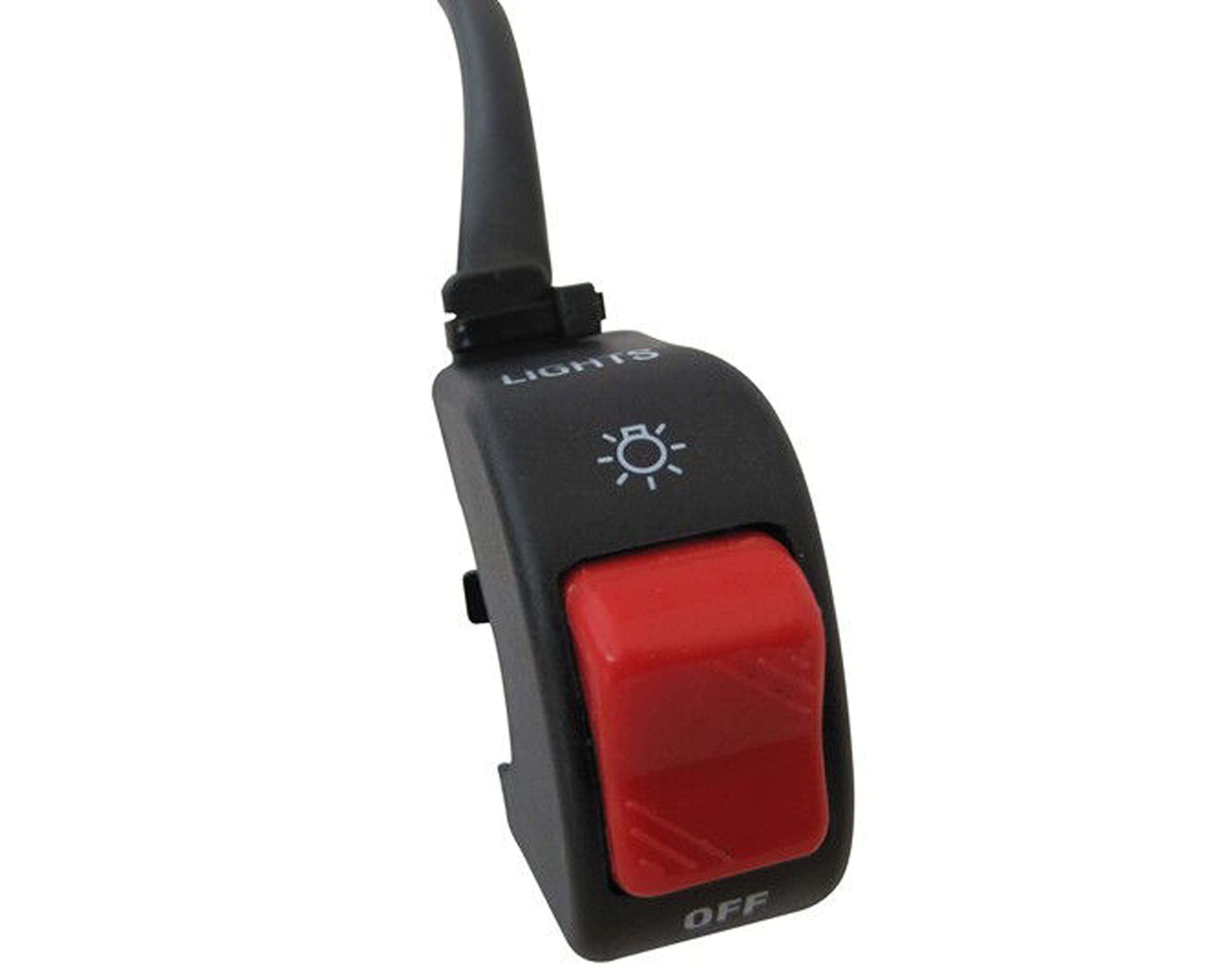 Alchemy Parts 2-Position Metal Mechanical Switch, Push Button Actuator, ON-OFF Operation, Fits 1" Handlebars