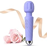 Personal Massager Wand – Handheld Cordless,Quiet & Waterproof,20 Modes & 10 Speeds,3H Powerful Vibration,Soft for Ultimate Relaxation Tool (Purple)