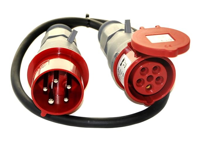 F-ELEKTRO Adapter CEE32A/400V Stecker auf CEE16A/400V Kupplung 1m H05RR-F 5x2,5