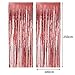 4 Pack Foil Curtains Metallic Fringe Curtains Shimmer Curtain for Birthday Wedding Party Christmas Decorations (Rose Gold)