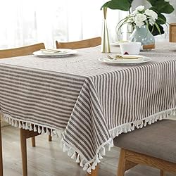 meioro Striped Tablecloth Rectangle Tablecloths