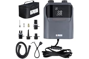 Niphean Paddle Board Electric Pump with 118'' Charging Cable, 50 PSI Air Pump for Inflatables, SUP Pump Auto-Off Inflation & Deflation, Air Inflator for Car Tires Accessories, Balloon, Mattress, Tent