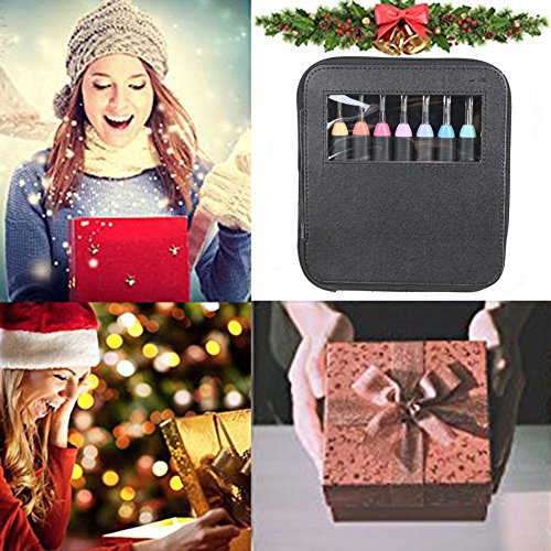 Lighted Crochet Hooks Set With Case Light Up Knitting Needles - Ergonomic Needles for Arthritic Hands - Set of 9 Pcs (Black)