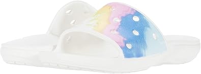 croc slides tie dye