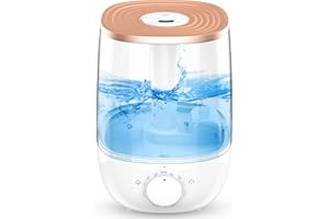 HLS 3.5L Cool Mist Humidifiers for Home Women,Top Fill Ultrasonic Air Humidifier for Bedroom 23dB Quiet Waterless Auto-Off,41 Hours Air Vaporizer Humidifier with 2 Mist Model for Office Large room