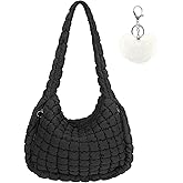 JHhomezeit Large Quilted Tote Bag Crossbody Puffer Tote Bags for Women Quilted Hobo Bags Carryall Shoulder Bubble Bag | Puffer, Tote Bags, Carryall, Bubble Bag