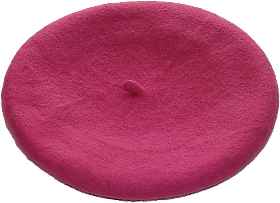 TRENTON Girls Solid Wool Sweet Beret French Artist Warm Beanie Hat Winter Ski Cap