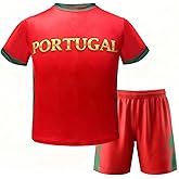 shanovelle 2026 Kids Soccer Jersey Kit Boys Girls Youth Soccer Shirt Shorts Set Team Sports Training Uniform Gift