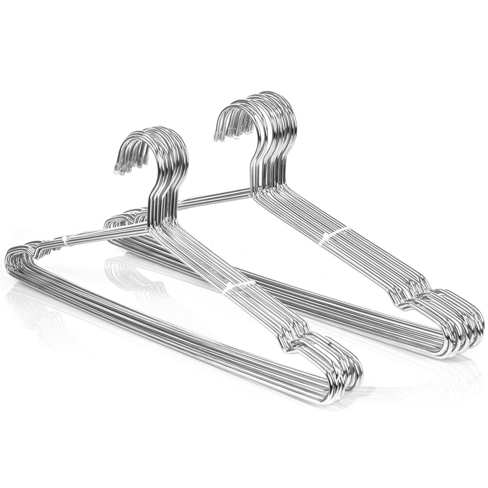 SZUAH 30 Pack Stainless Steel Clothes Hangers，17.7\