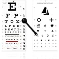 EMI OCC-WSK 3 Piece Set - Occluder Plus Snellen and Kindergarten/Children Plastic Eye Vision Exam Test Wall Charts 22 by 11 in.