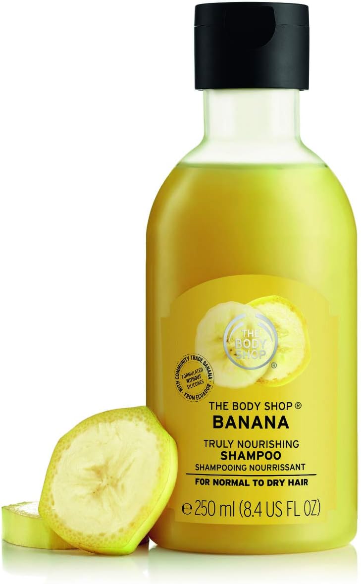 The Body Shop BANANA Shampoo 250 ml (8.4 fl oz), Transparent, 250 ml (Pack of 1)