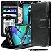Style4U Moto X Pure Edition Case, Moto X Style Case, Premium PU Leather Stand Wallet Case with ID Credit Card Cash Slots for Motorola Moto X Style, Moto X Pure Edition with 1 Stylus - Black