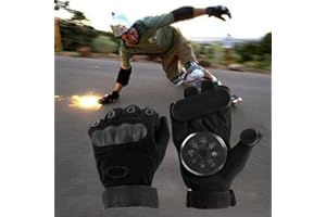 FIBROXIFY TIZJ Skateboard Gloves with Spark Pucks, Longboard Gloves, Multi Sport Protection, One Size, Unisex-Adult