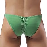 Faringoto Men's Underwear Low Waist Ice Silk Men Briefs Translucent Bikini