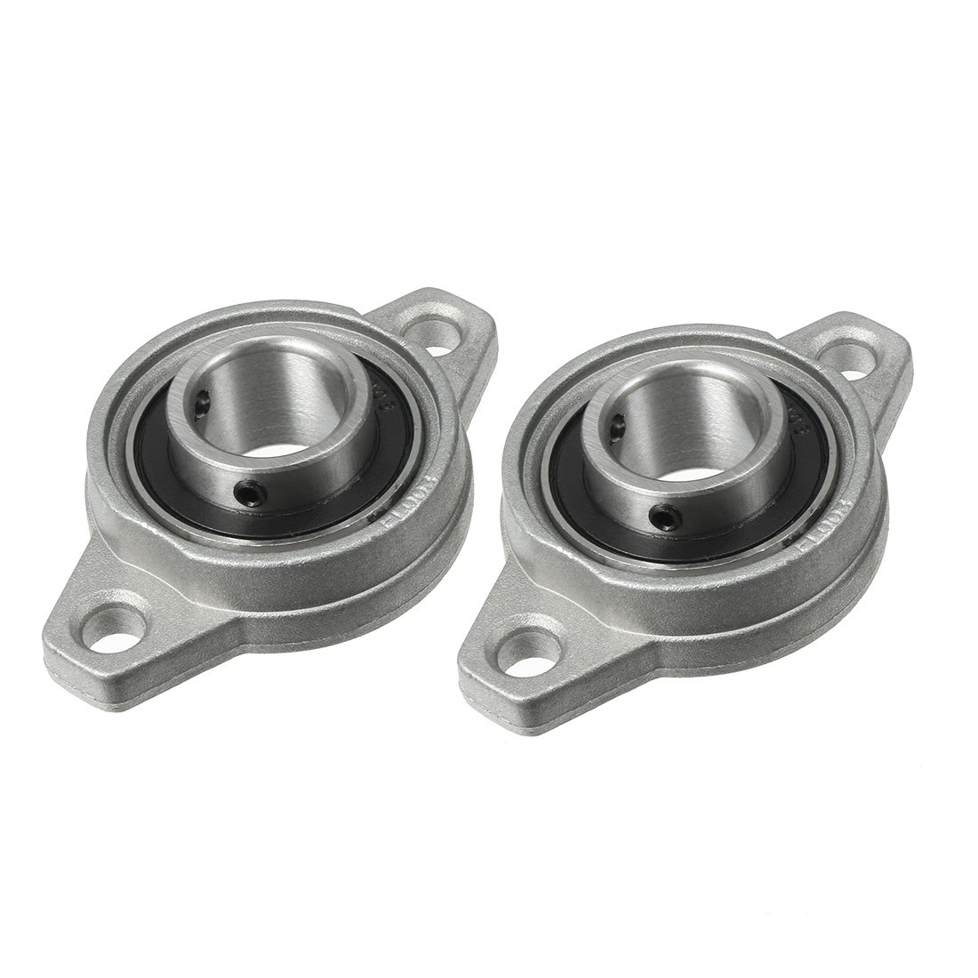 Sourcingmap 2pcs KFL003 17mm Zinc Alloy Self Aligning Pillow Block Flange Bearing